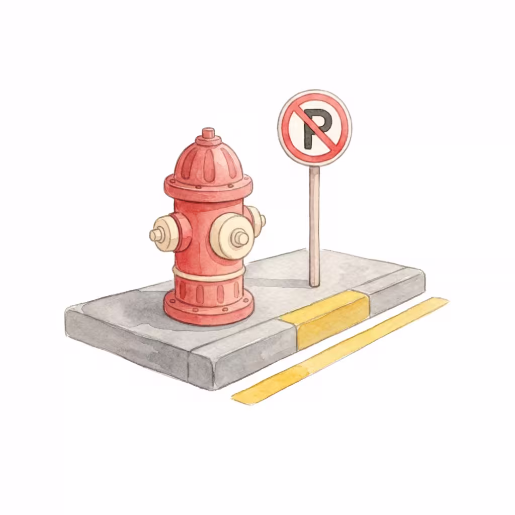 מקומות אסורים לעצירה וחנייה