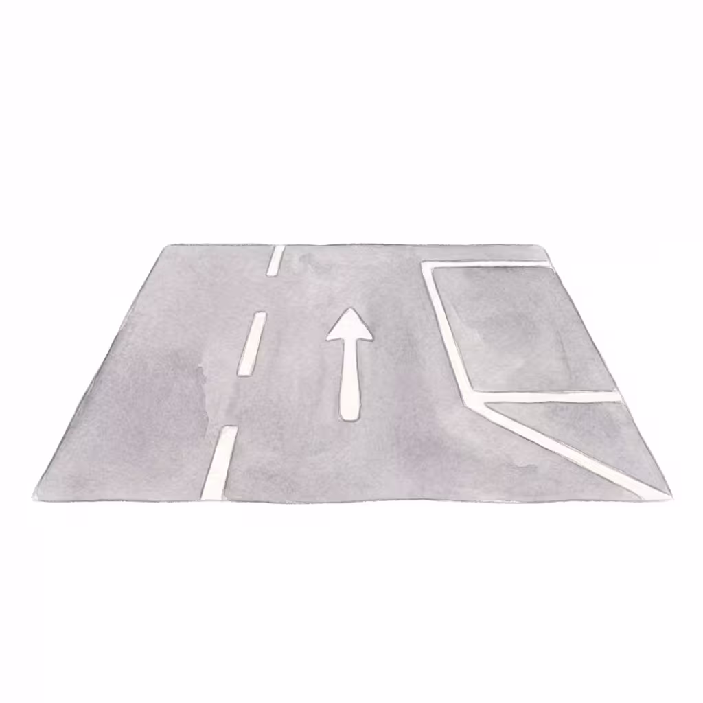 נתיבים, חיצים וסימוני חנייה