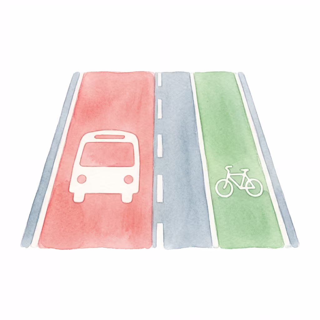 נתיבי תחבורה ציבורית ושבילים ייעודיים